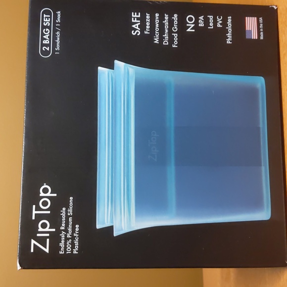 Zip top Silicone Teal free standing sandwich and snack bags - Picture 4 of 8